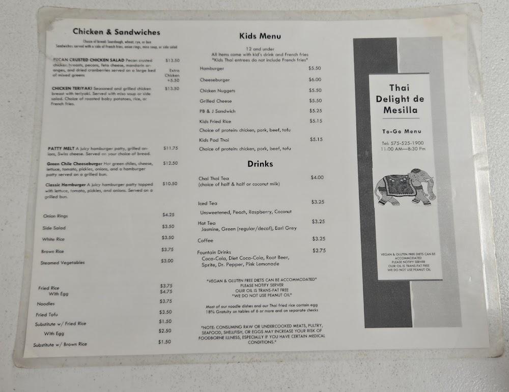 Thai Delight Menu image 2
